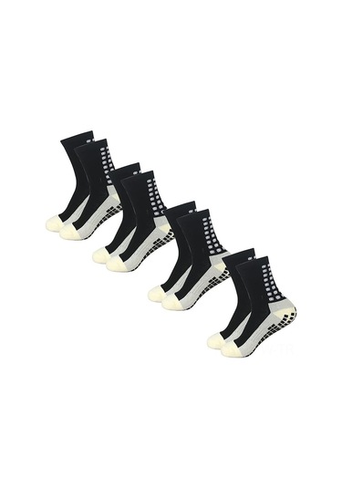 Tenfowee Erkek Spor Çorapları Futbol Basketbol İçin Kayma Engellici 4'lü Paket İyi Tutuş Özelliği Diğer