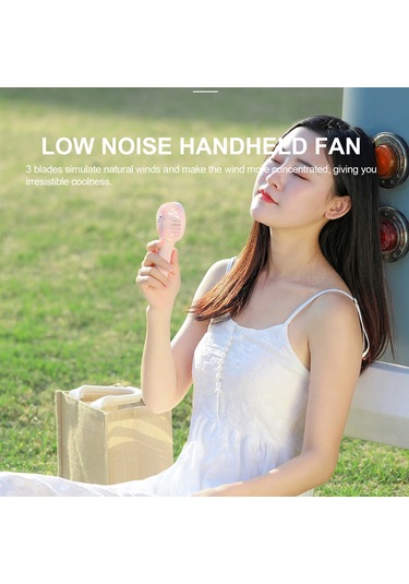 Ranyeek Usb Şarjlı El Ve Masaüstü 2-in-1 Mini Fan, 3 Hızlı Doğal Rüzgar, Taşınabilir Soğukluk, 2021 Yeni Model Yeşil