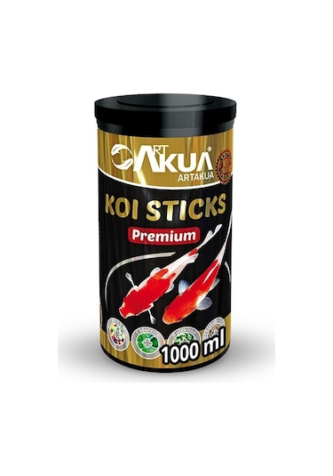 Artakua Koi-Sticks Premium 1000 Ml 400 Gam Balık Yemi 1.5 Mm
