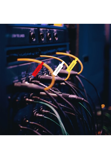 Aubyhe B18 Etiket Makinesi İçin Pet Malzeme 12.5x109mm Beyaz Termal Transfer Etiket Kağıdı 60 Adet 1 Rulo