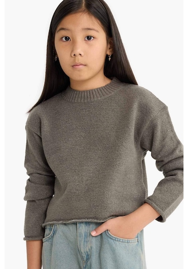 Defacto Kız Çocuk Standart Fit Bisiklet Yaka Triko Kazak F0108a825wngr83 Gri Defacto Kız Çocuk Standart Fit Bisiklet Yaka Triko Kazak F0108a825wngr83 Gri
