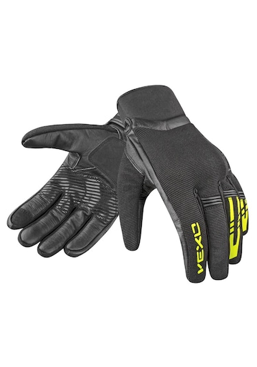 Vexo Aero Plus Siyah-neon Sarı Sertifikalı Motosiklet Eidiveni