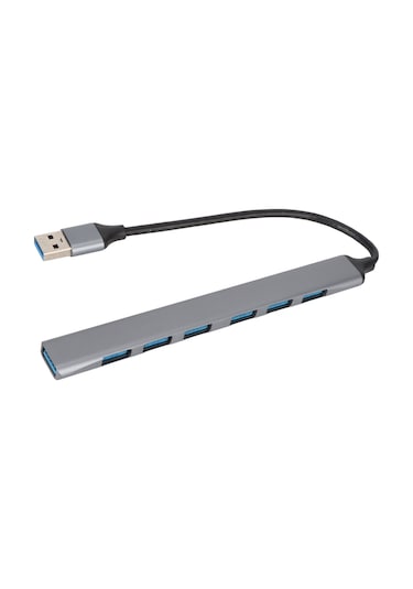 Xindoker Usb Hub 7 Portlu 1xusb 3.0 + 6xusb 2.0 - 5gbps Hızlı Veri Transferi, Alüminyum Gövde, Taşınabilir, Plug&play Ads-303a