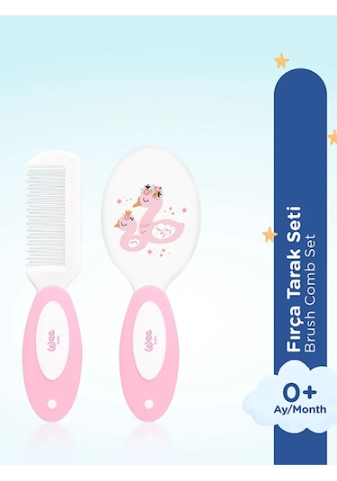 Wee Baby Fırça Tarak Seti - Pembe