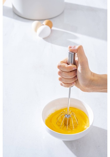 Evero Manuel Çelik Çırpıcı - 30 Cm Silver