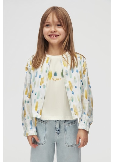 Nk Kids 38543 Kız Çocuk Ekru-mavi Sharp Ceket Ekru - Mavi