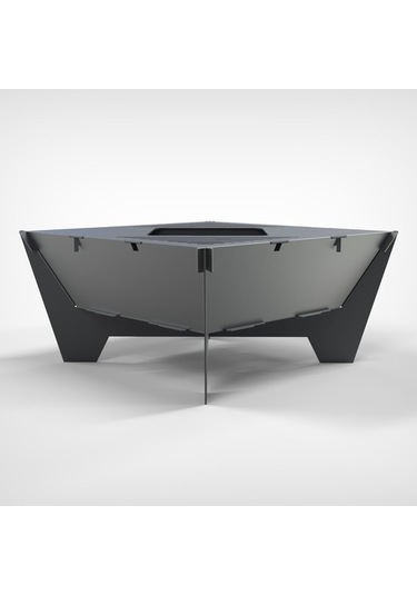 Portatif Ateş Çukuru Izgaralı Bahçeniz İçin Dekoratif Siyah