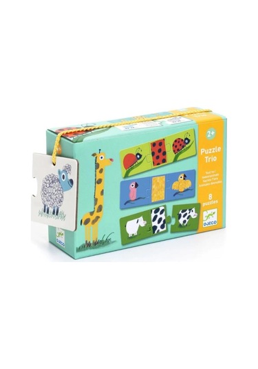 Djeco Üçlü Puzzle / Naked Animals