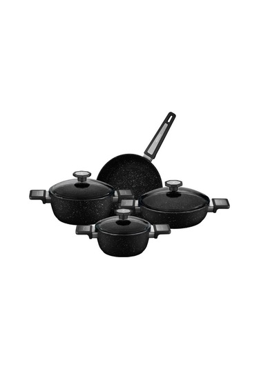 Aryıldız Vortex Galaxy 7 Parça Tencere Seti Siyah