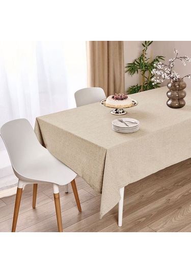 Evidea Soft Faralya Masa Örtüsü - Bej - 140x220 Cm Bej