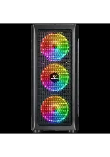 Rampage Prolıx Mesh 650w 80+ Siyah 4 12cm Argb Fan Manyetik Temperli Camlı Atx Mid-t Gaming Oyuncu K