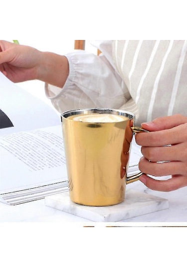 300 Ml Paslanmaz Çelik Kahve Kupası Taşıma Sapı - Altın