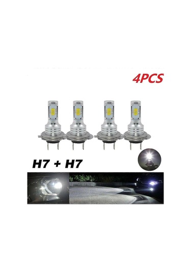 Yifomall H7 80w Yüksek Parlaklık Led Far Ampulü - 6000k, 4 Adet, Otomobil Ve Motosiklet İçin