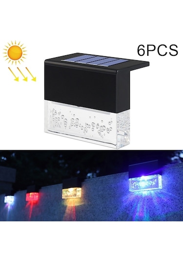 Sones 6 Pcs Led Güneş Enerjili Güverte Işığı Su Geçirmez Bahçe / Ev / Araba Yolu / Merdiven / Dış Duvar