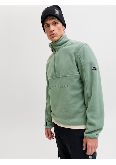 Jjalpes Half Zıp Fleece Polar Ceket Aw25 Laurel Wreath Yeşil