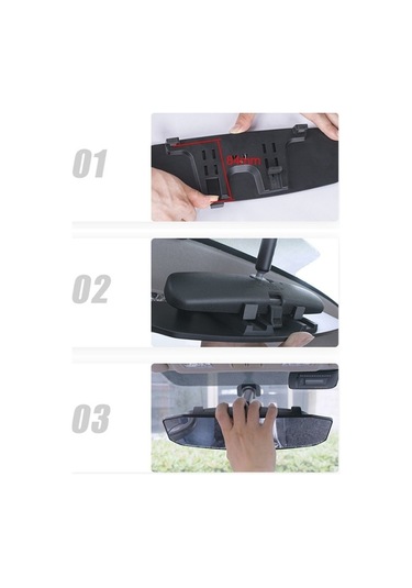 Wondernest Shunwei Sd-2414 Araba Parlatma Önleyici Dikiz Aynası, 244x90mm, Anti-glare