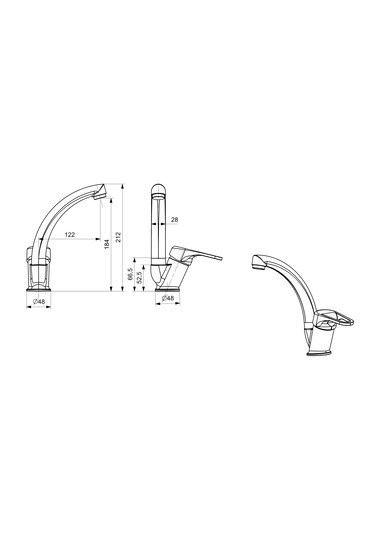 Layer Eviye Bataryası Kısa Boru Krom