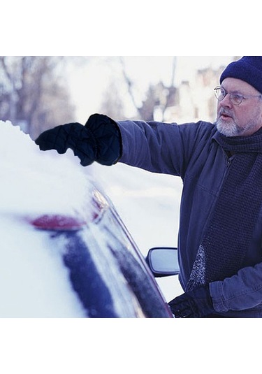 Sones Kalın Su Geçirmez Kar Temizleme Küreği Araba Sıcak Eldiven Mavi