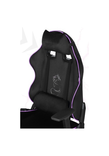 Rio Balerion Terletmez Kadife Kumaş Siyah Gaming Oyuncu Koltuğu - 17 Siyah