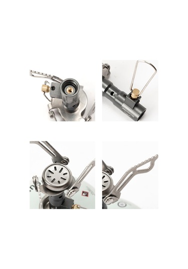 Neevoyu Katlanır Kamp Ocağı - 2500w Güçlü Alev, Hafif Ve Taşınabilir, Piknik & Doğa Yürüyüşü İçin Gri