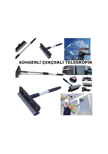 Yüksek Cam Sileceği Süngerli Çift Taraflı Cam Sil Çekçekli