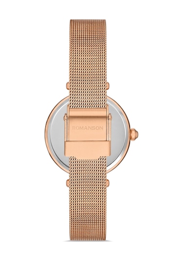 Romanson RM8A20TLRRAB6R Taşlı Hasır Kordon Kadın Kol Saati