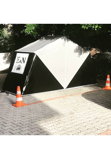 Portatif Motosiklet Garajı Branda Yanmaz Özellikli