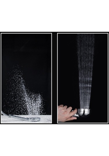 Duş Başlığı El Duşu 3 Sprey Tipleri Yüksek Basınç Durdurma Düğmeli El Yüksek Basınç Su Tasarruflu Duş Başlığı