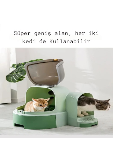 Monozone Star Tüneli Çekmeceli Kedi Tuvaleti + Kürek
