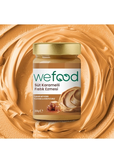 Wefood Süt Karamelli Fıstık Ezmesi 300 Gr 8683347036905