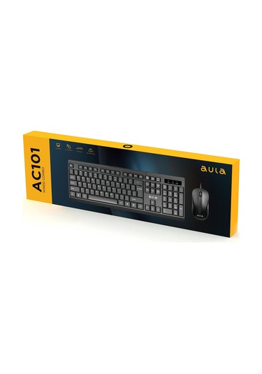 Aula AC101 Kablolu Türkçe Q Klavye Ve 1200 Dpı Optik Mouse Seti