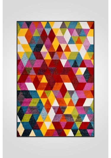 Colora Halı Koleksiyonu Yumuşak Renkli Kare Halı, Tozumaz, Modern Tasarım Ve Kolay Temizlik Multi 2