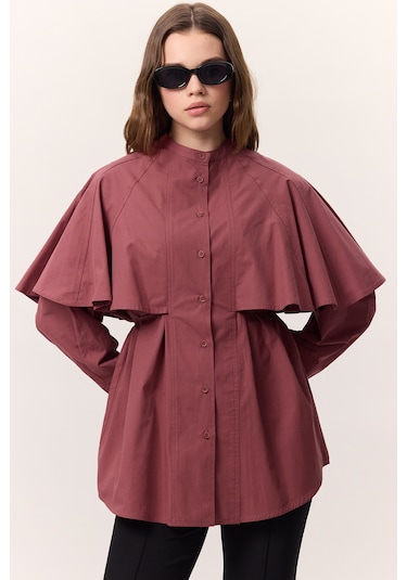 Pelerinli Tasarım Gömlek Gülkurusu Gülkurusu