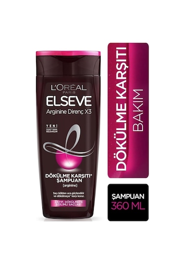 L'Oreal Paris Elseve Arginine Direnç X3 Dökülme Karşıtı Şampuan 360 ML