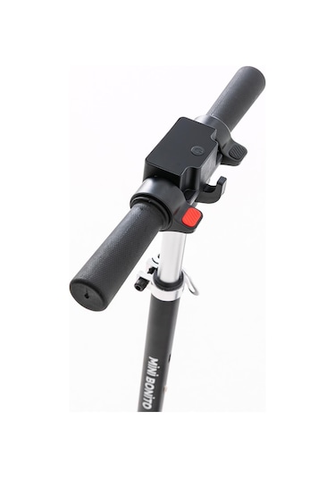 Mini Bonito Çocuk Katlanabilir, Led Işıklı, Amortisörlü Elektrikli Scooter Ayarlanabilir Direksiyonlu Dizlik Ve Dirseklik Hediyedir Siyah