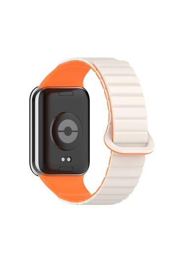 Tuva Teknoloji Xiaomi Redmi Watch 4 Silikon Kordon Krd-105 Strap Kayış-starlight-turuncu