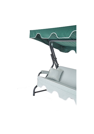 Olea 3 Kişilik Bahçe Balkon Teras Salıncağı Yeşil Çizgili Yeşil