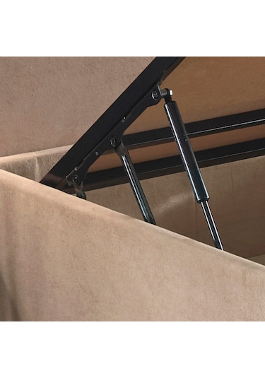 Nironyatak Niron Rama Baza Ve Başlık Seti - 90X190 Cm Tek Kişilik Sütlü Kahv