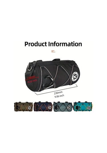 Willowhaven Pb10 Dark Green Ulac 1.7l Bisiklet Gidon Çantası - Ayarlanabilir Kayış Dayanıklı Mtb Yol Bisikleti Çantası Haki