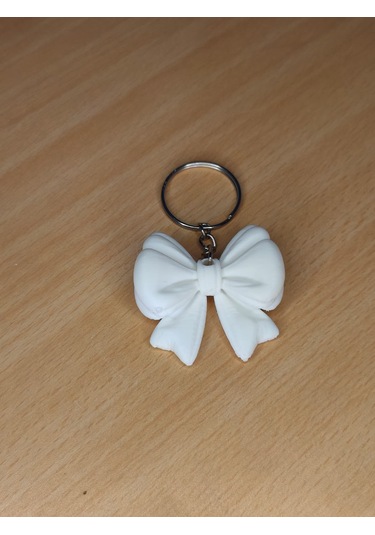 Kurdele Anahtarlık Mini Sevimli Şirin Anahtarlık Beyaz