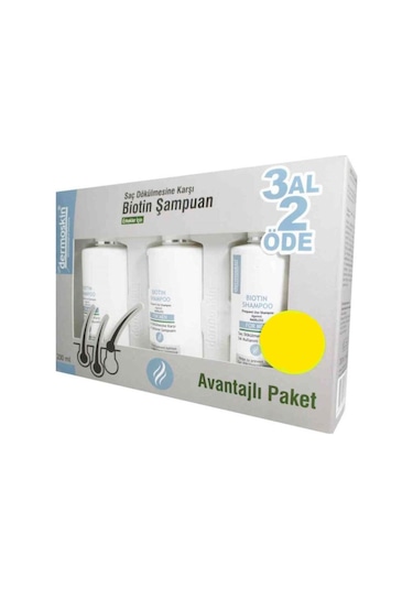 Dermoskin Erkek Biotin Şampuan 3 x 200 ML