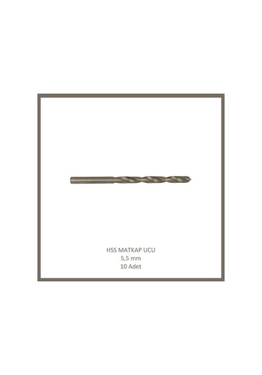 Hss Matkap Ucu 5,5 Mm, Metal, Ahşap, Plastik İçin 10 Adet