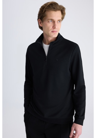 D'S Damat Ds Damat Regular Fit Siyah Düz Modal Sweatshirt 5hce247021013 Çok Renkli
