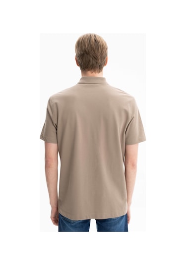 AR-MA Arma Erkek % 100 Pamuk Penye Pike Regular Fit Polo Yaka Gömlek Y25374351101 Gri-bej G8 Gri