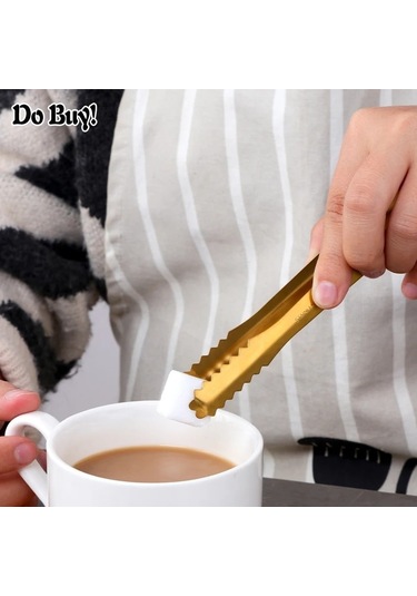 Pazly--tarzı Buz Makası Paslanmaz Çelik Maşa Buz Makası Ekmek Gıda Buz Renkli Kelepçe Buz Maşası Parti Ev Aksesuarları Gümüş