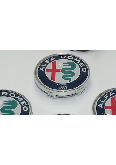 Alfa Romeo Jant Göbek Kapağı 60mm Renkli Gümüş