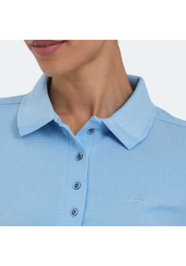 Slazenger VERA I Kadın Polo Yaka Mavi Tişört