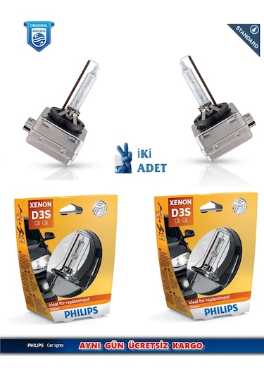İki Adet Philips D3S Xenon Standart Ampul 42403 Vıs1