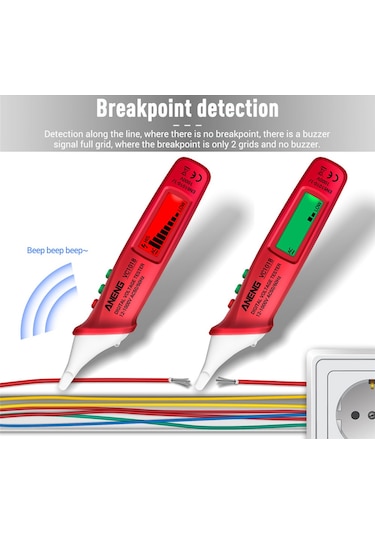 Aneng Vc1018 12v-1000v Temassız Sensörlü Dijital Ac Gerilim Ölçer N11.34