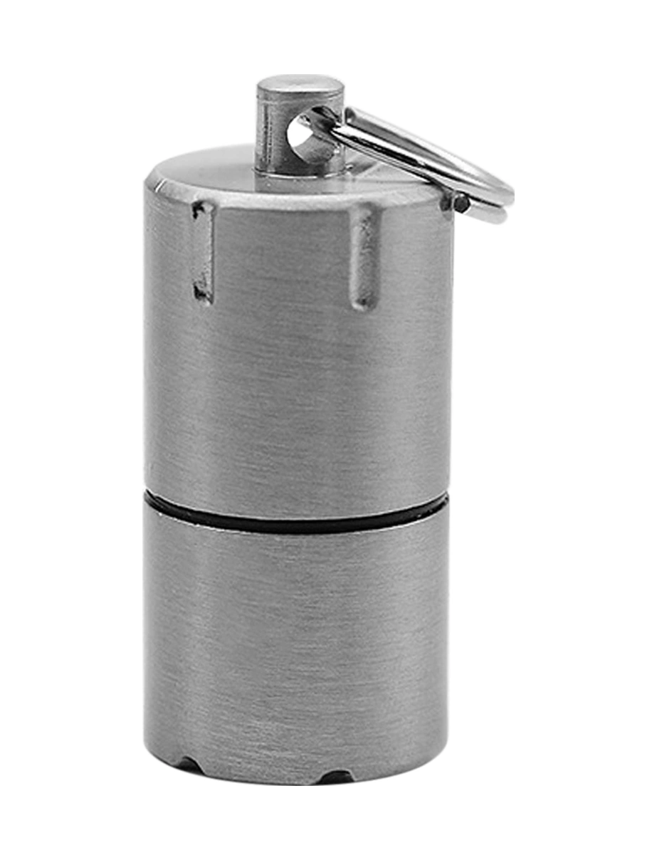 Xindoker Metal Mini Kerosene Çakmak - Dayanıklı Konstruksiyon, Yakıt Saklama, Anahtar Zinciri İlişkilendirilebilir, Gümüş Renk Gümüş